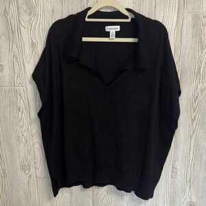 Calvin Klein Women's Black V-Neck Sweater